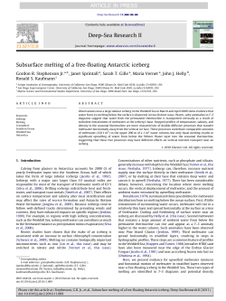 Subsurface melting of a free-floating Antarctic iceberg