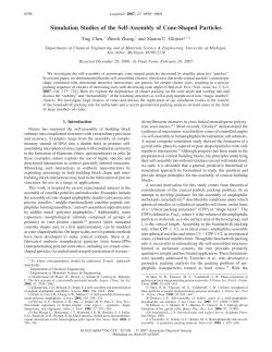 Simulation Studies of the Self-Assembly of Cone
