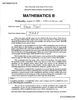 Math. B - Aug. `08