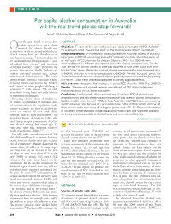 Per capita alcohol consumption in Australia: will the real trend