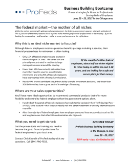 Full ProFeds Bootcamp Registration Packet