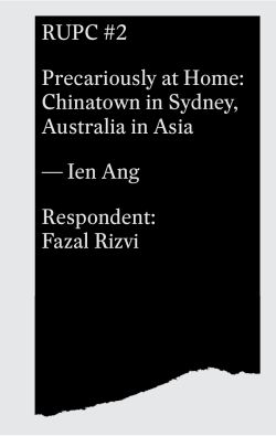 RUPC #2 Precariously at Home: Chinatown in Sydney, Australia in