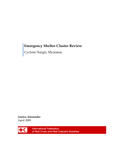 Emergency Shelter Cluster Review in Myanmar