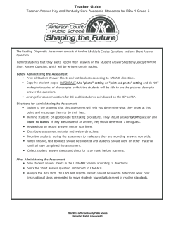 Grade 3 RDA 1 - Zion Elementary School District 6