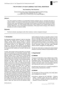THE EFFICIENCY OF NON-FLAMMABLE FUNCTIONAL