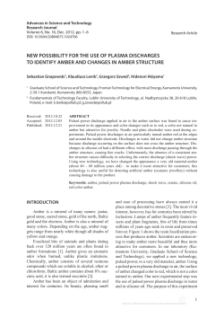 new possibility for the use of plasma discharges to identify amber