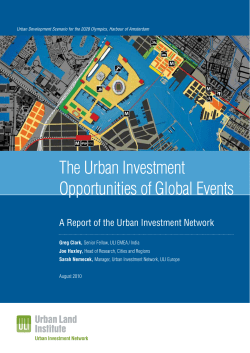 The Urban Investment Opportunities of Global Events