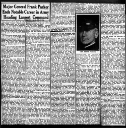 Major General Frank Parker Ends Notable Career in Army Heading