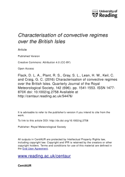 Characterisation of convective regimes over the British Isles