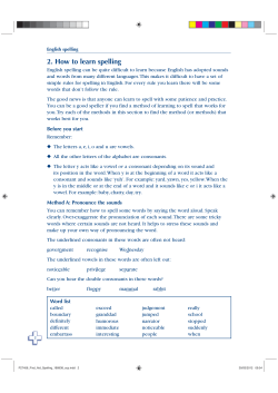 2. How to learn spelling