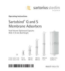 Sartobind® Q and S Membrane Adsorbers