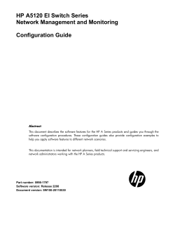 HP A5120 EI Switch Series Network Management and