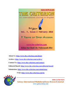 Galaxy: International Multidisciplinary Research Journal