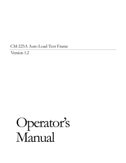 CM-225A Auto Load Test Frame Version 1.2