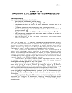chapter 18 inventory management with known demand