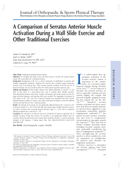 A Comparison of Serratus Anterior Muscle Activation