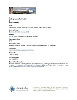 Radiocarbon Dating: Applications of Accelerator Mass Spectrometry