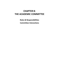 chapter 8: the academic committee