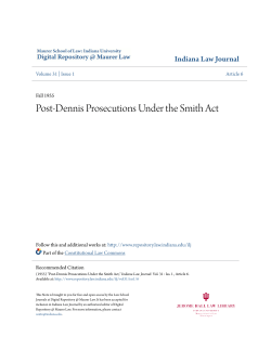 Post-Dennis Prosecutions Under the Smith Act