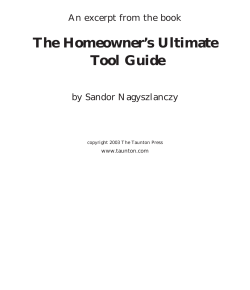 The Ultimate Tool Guide Book