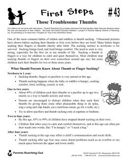 43 Troublesome Thumbs - Parents Reaching Out