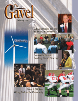 February 2010 Gavel - State Bar Association of North Dakota