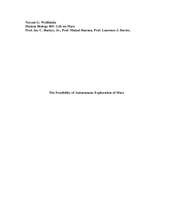 The Feasibility of Autonomous Exploration of Mars