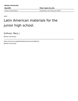 Latin American materials for the junior high school.