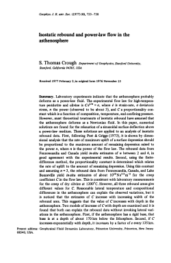 Isostatic rebound and power-law flow in the asthenosphere