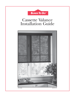 Cassette Valance Installation Guide
