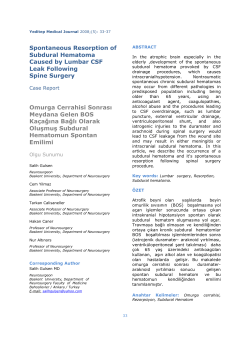 Spontaneous Resorption of Subdural Hematoma Caused by