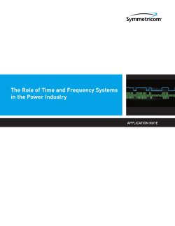 The Role of Time and Frequency Systems in The Power Industry