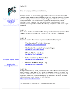 2016 AP Language and Composition