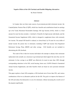 Negative Effects of the GIS Clawback and Possible Mitigating