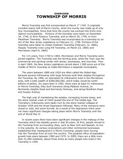 History - Morris Township