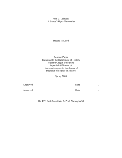 John C. Calhoun - Western Oregon University