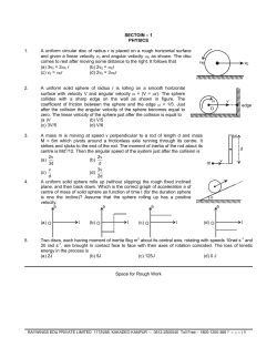 Space for Rough Work SECTOIN &ndash; 1 PHYSICS 1