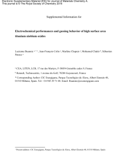 Supplemental Information for Electrochemical performances and