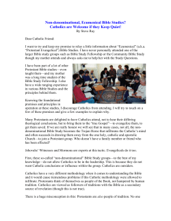Non-denominational, Ecumenical Bible Studies? Catholics are