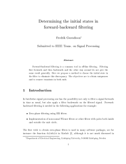 Determining the initial states in forward