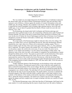 Romanesque Architecture and the Symbolic Platonism