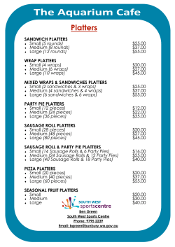 Platters - southwestsportscentre.com.au