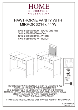 HAWTHORNE VANITY WITH MIRROR 32&rdquo;H x 44