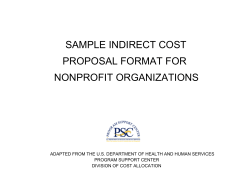 SAMPLE INDIRECT COST PROPOSAL FORMAT FOR NONPROFIT