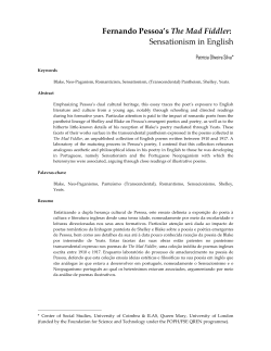 Fernando Pessoa`s The Mad Fiddler