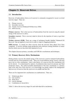 Chapter 3: Reservoir Drives