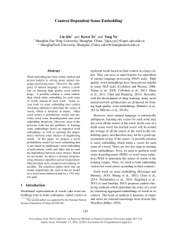 Context-Dependent Sense Embedding