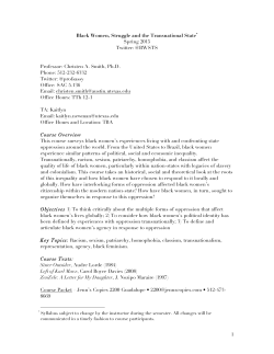 syllabus - UT College of Liberal Arts