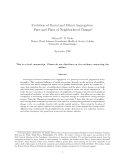 Evolution of Racial and Ethnic Segregation