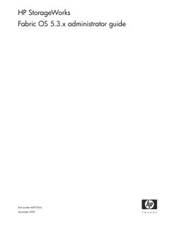 HP StorageWorks Fabric OS 5.3.x administrator guide